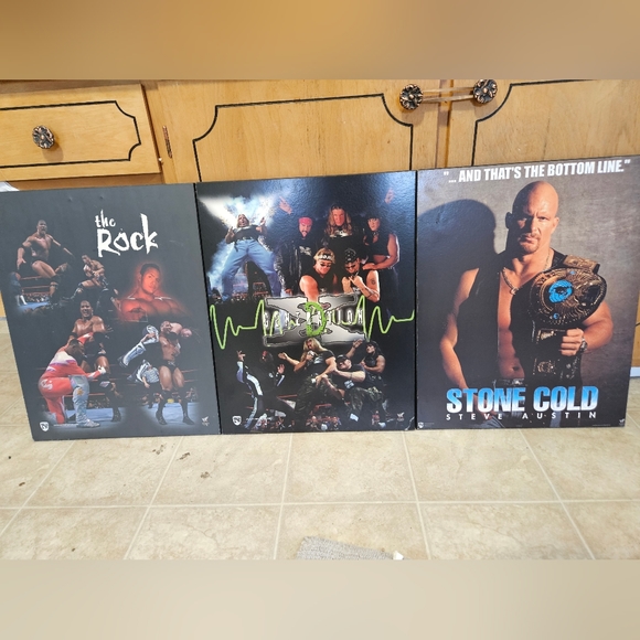 VINTAGE WWE FRAMED/PLAQUE POSTERS - Picture 3 of 9